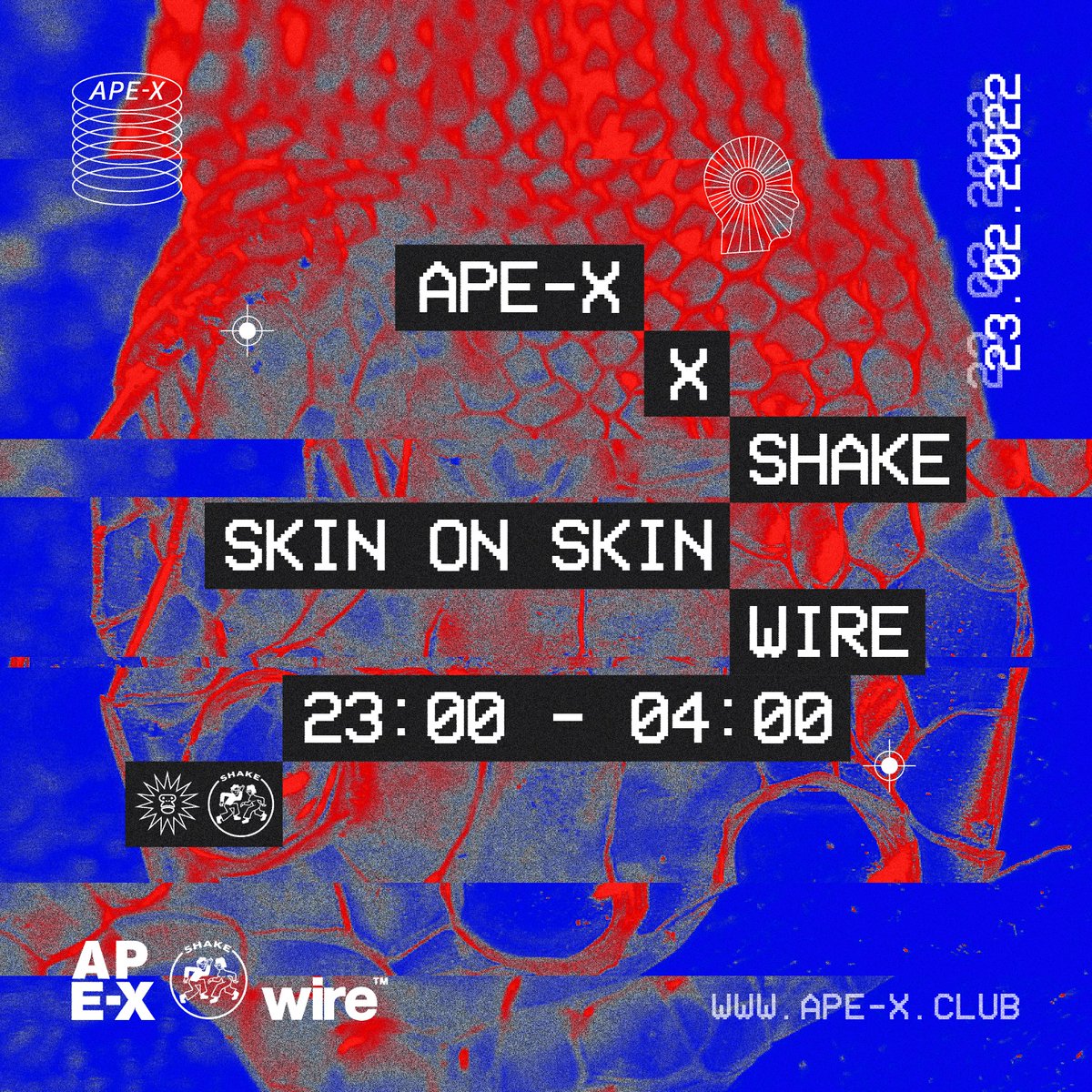 Our first party of 2022 is here as we collide with Ape-X to bring Steel City Dance Discs powerhouse Skin on Skin to Leeds as a part of his UK tour 🐍💥

23.02.22 ~ Wire, Leeds
Tickets: ra.co/events/1499534