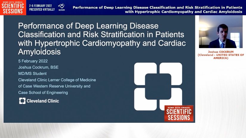 Joshua Cockrum, MD, MS (@joshuacockrum) on Twitter photo Appreciated the opportunity to present my research today on deep learning techniques for diagnosis of cardiac amyloidosis <a href="/SCMRorg/">Society for Cardiovascular Magnetic Resonance</a> #SCMR2022! Thanks to <a href="/DebbieKwonMD/">DebbieKwonMD</a> for all of your support! Appreciated the opportunity to present my research today on deep learning techniques for diagnosis of cardiac amyloidosis <a href="/SCMRorg/">Society for Cardiovascular Magnetic Resonance</a> #SCMR2022! Thanks to <a href="/DebbieKwonMD/">DebbieKwonMD</a> for all of your support!