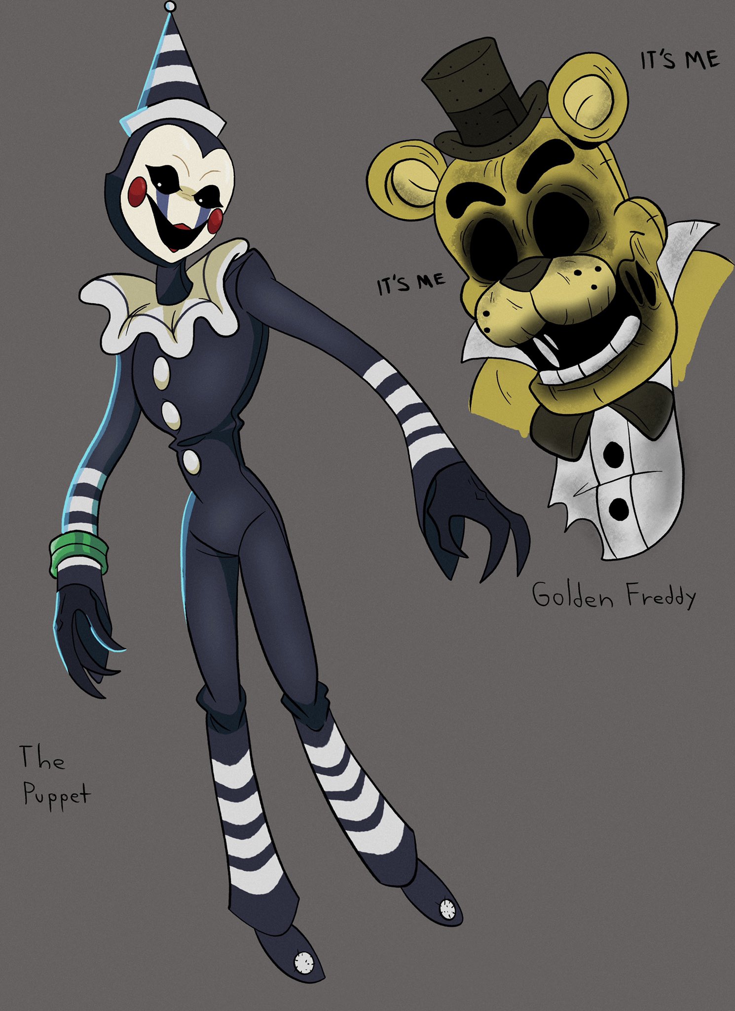 ⚡️Blitz-Ø⚡️ on X: So I drew my versions of G Freddy and da Puppet #fnaf   / X