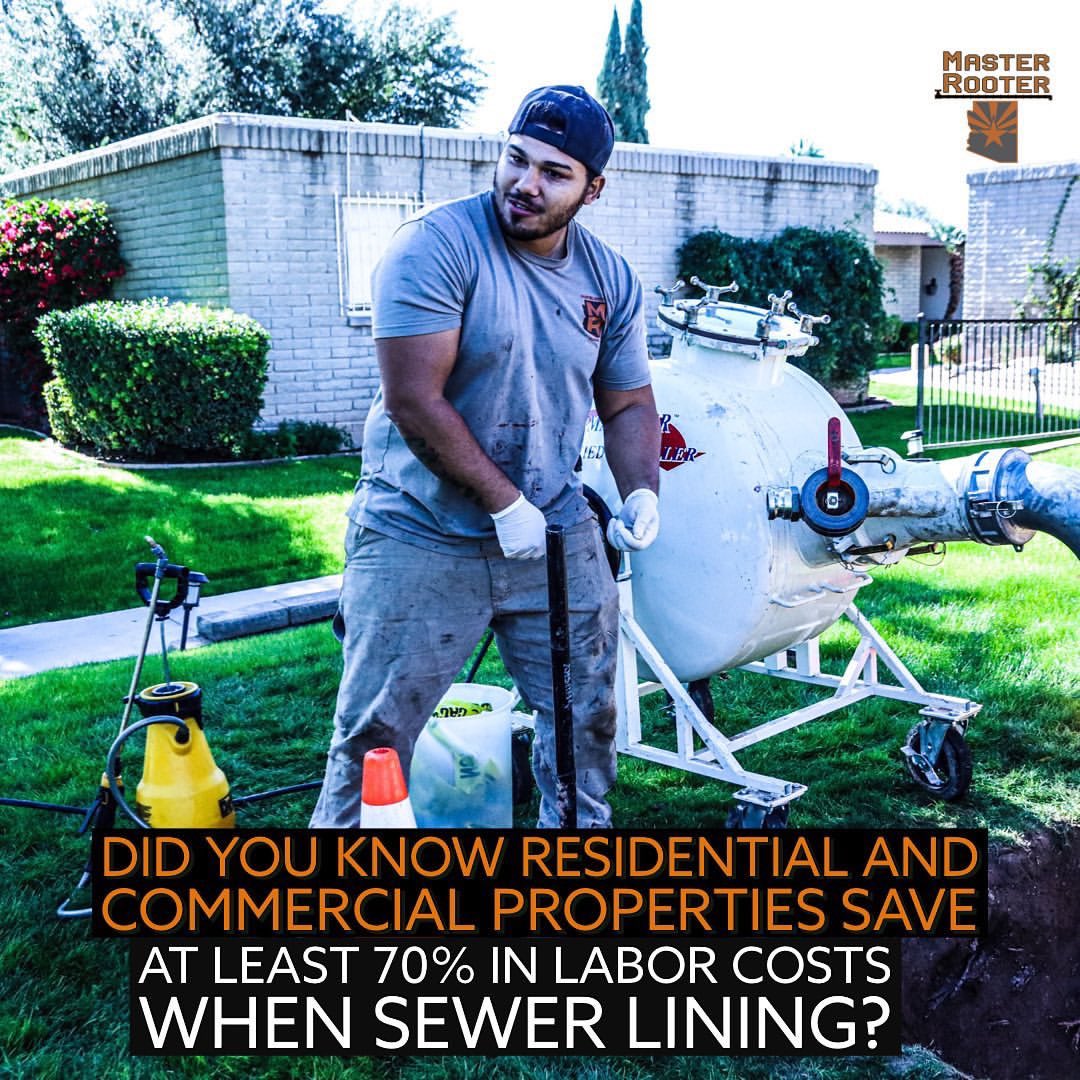 MasterRooterAZ's tweet photo. Sewer lining is quicker, cheaper and more efficient than an entire sewer replacement. https://t.co/dQFgb8l6gI