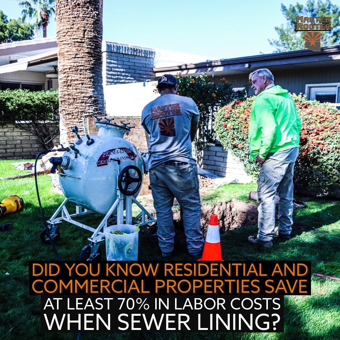 MasterRooterAZ's tweet photo. Sewer lining is quicker, cheaper and more efficient than an entire sewer replacement. https://t.co/dQFgb8l6gI