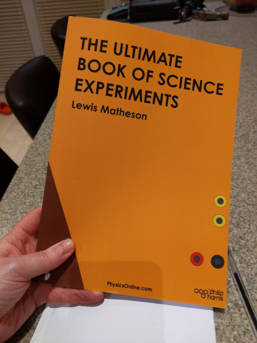 RuthBrown73's tweet photo. When you get home and find this waiting for you! Thank you @legophysicsguy and @Philip_HarrisUK #ultimatebook will definitely start by filling in today's practical: electrolysis of brine. Photos to follow! https://t.co/tMyGjA5aRl
