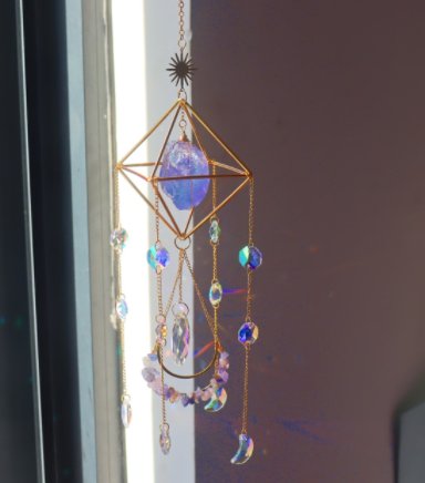 waystomanifest's tweet photo. So excited to share my hand made crystal sun catchers and wind chimes!  I only have a few in stock, but working on more. Hope you love them as much as I do!
https://t.co/RcycTm3dvM
 #crystalsuncatchers #suncatcher #crystalwindchimes #crystalwindchime #windchime #crystalgifts https://t.co/hj07WeHHnZ