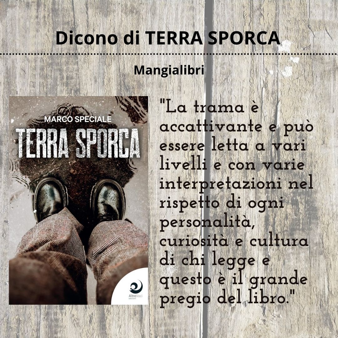 Una recensione a cura di Mangialibri per TERRA SPORCA di <a href="/MarcoSpeciale2/">special</a>
Avete già scelto cosa leggere questo fine settimana?

#recensione 👉 mangialibri.com/terra-sporca

#romanzo👉 altrevociedizioni.it/libri/terra-sp…

#AltreVociEdizioni