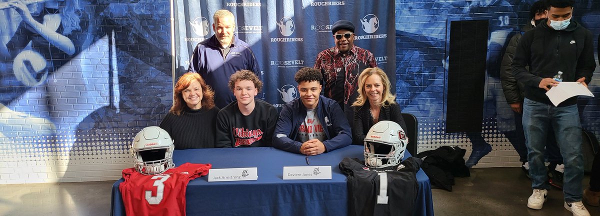 Congratulations to Jack Armstrong as he has committed to attend Grandview University to play football. Jack will major in Kinesiology and Fire Science. Parents are Tim and Brandi (pictured left)
J.A..., we are proud of you and wish you the best!  
#RiderPride
#GoodLuck