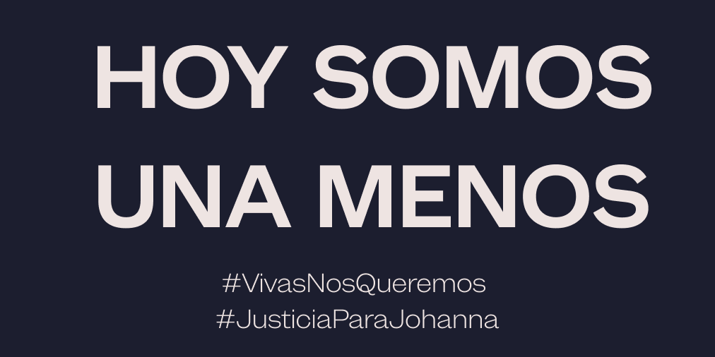 poderosaschicas's tweet image. Hoy somos una menos.

Lamentamos informar el femicidio de Johanna Guayguacundo, una compañera participante del #LaboratorioDeHistoriasPoderosas Ecuador. 

Alzamos nuestras voces y exigimos #JusticiaParaJohanna 

Abrazamos a sus amistades y familiares.  
chicaspoderosas.org/noticias/hoy-s…