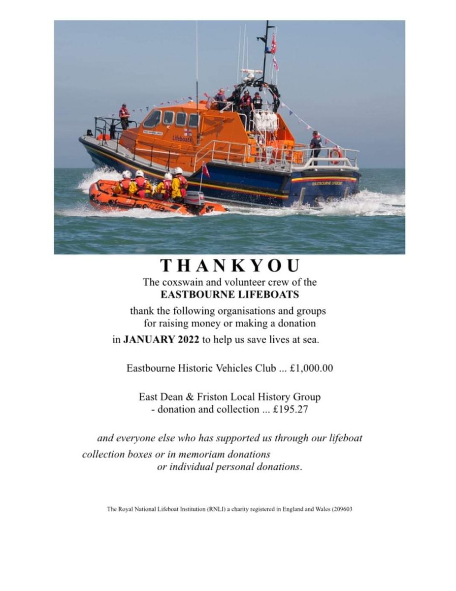 Eastbourne Lifeboats (@RNLIEastbourne) on Twitter photo 2022-02-04 18:35:32