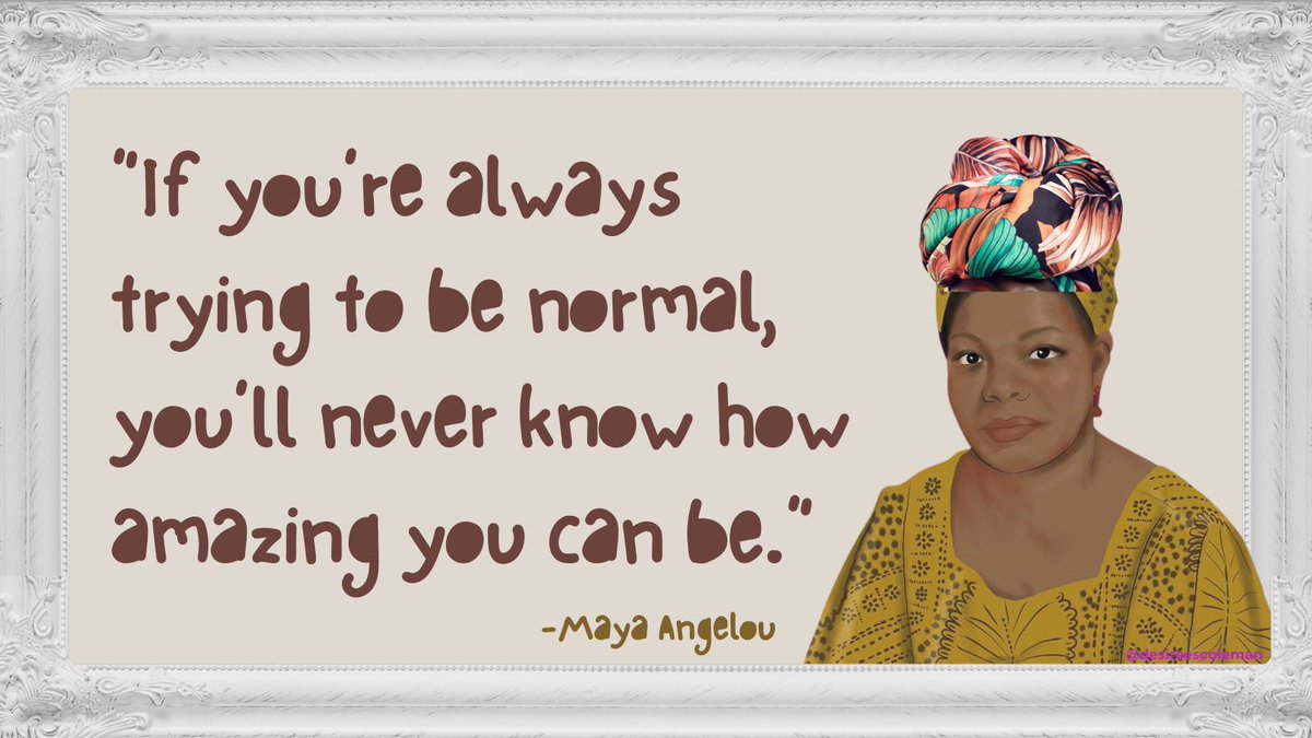 DesireeSColeman's tweet photo. Here’s to being bold, brilliant &amp; boundless!🙌🏾 Reflecting on #blackhistorymonth, I appreciate Maya Angelou   encouraging us to color outside the lines and be amazing.✨💫
.
#blackwomenlead #licreatoraccelerator #diversityequityinclusion #womenworkwell #MayaAngelou https://t.co/Ru7hy4vXcs