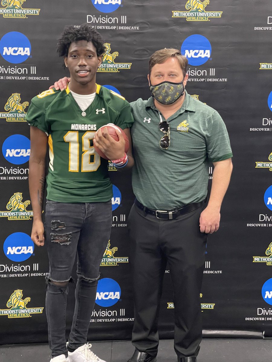 I’m blessed🙏🏾 to receive my first offer from <a href="/Methodist_FB/">Methodist University FB</a>  <a href="/CoachDwill9/">Derrick Williams</a> <a href="/CoachGordon19/">Zach Gordon</a> <a href="/CoachKwill/">Keven Williams</a> <a href="/CoachMagouirk/">Kevin Magouirk</a> <a href="/sayren23/">Sayre Nesmith</a> @coachcjstone <a href="/YoureNextTrain1/">Y. N. T. 🤘🏿🤘🏾🤘🏼</a> <a href="/CoachWash4/">Kevin Washington</a>