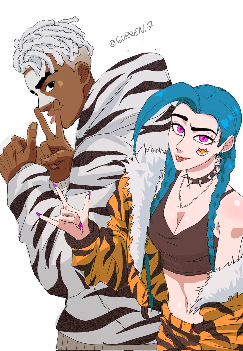 Ano do Três tigelas de trigo para três tigres tristes🐯🐅 #YearOfTheTiger #TigerInu2022 #jinxfanart #Ekko #YearoftheTiger2022