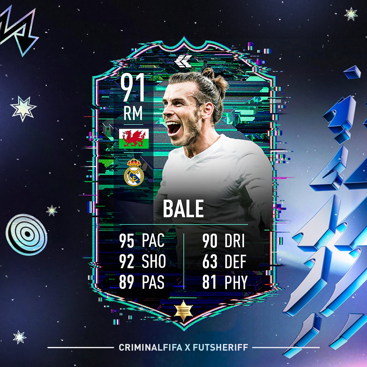 Fut Sheriff on X: 🔥Wales. Golf. Madrid In that order.😂 🚨Flashback  Gareth Bale is coming via SBC soon!🔥 He will be a flashback for Tottenham.  Stats and position are predictions! Design by @