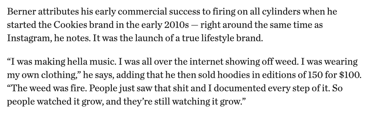 For <a href="/BoF/">The Business of Fashion</a> I wrote about the evolving fashion-cannabis playbook. <a href="/berner415/">Berner</a> gets the last word since he started writing it a decade ago <a href="/cookiesglobal/">Cookies 🍪</a> businessoffashion.com/articles/entre…