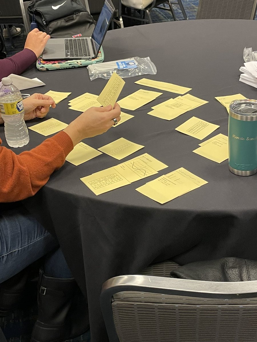 Loving the work of teachers with card sort at #NCTMNOLA22 Nice to be learning with <a href="/barbarakuehl/">Barbara Kuehl</a> and <a href="/openupresources/">Open Up Resources</a> high school mathematics today.