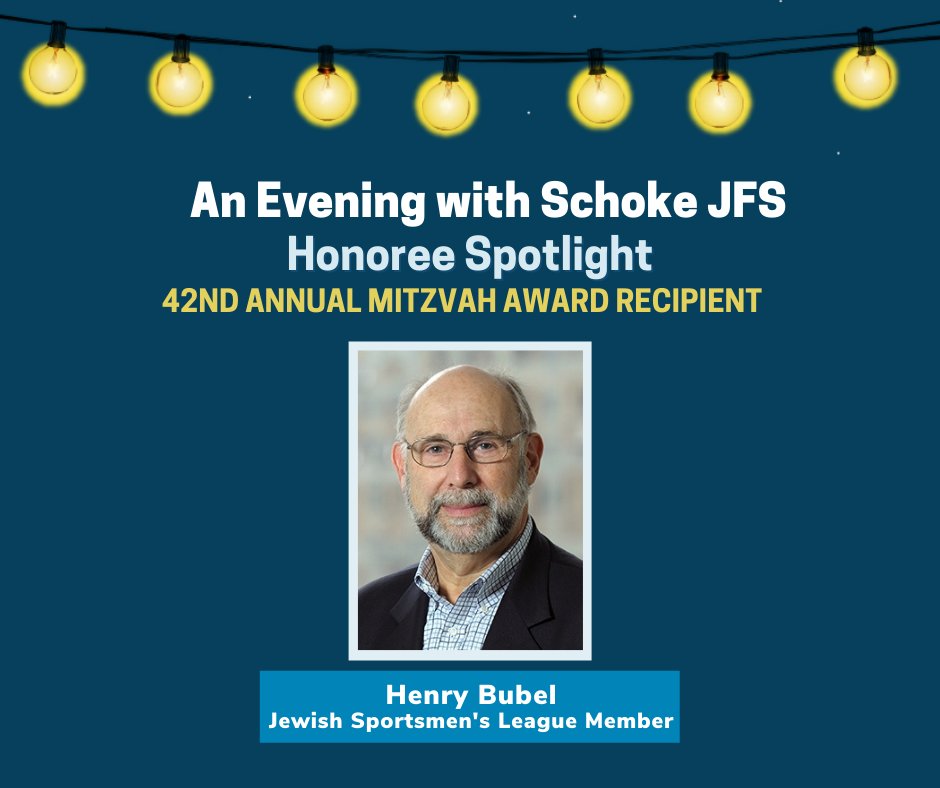 JFS_CT's tweet image. The Jewish Sportsmen's League is being honored with the 42nd Annual Mitzvah Award for An Evening with Schoke JFS on May 22, 2022.

Today we highlight JSL member, Henry Bubel. 

Visit SchokeJFS2022.givesmart.com for more information and to register for the event.