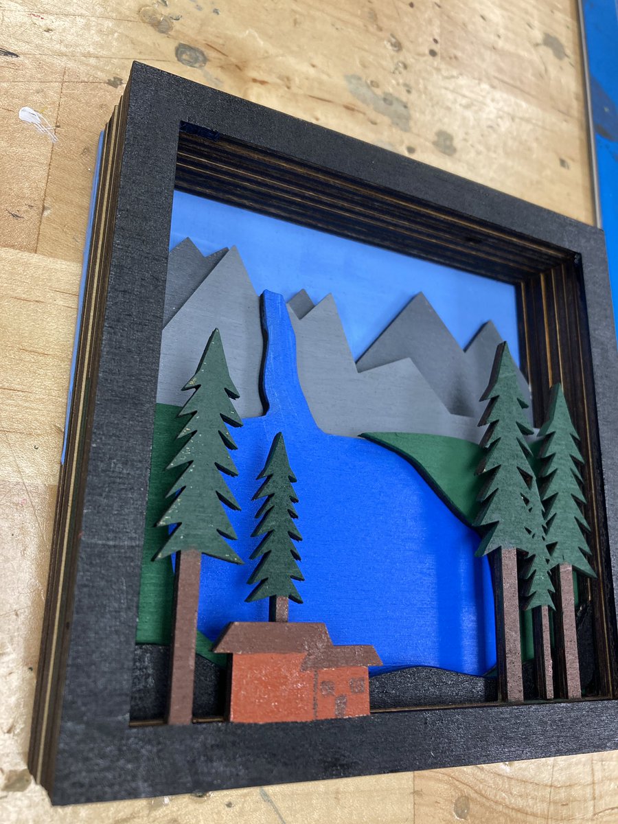 PineCrestSTEM's tweet image. #pcupperschool #pcvisualarts Digital Arts in the #pcilab are creating laser cut wood scenes, showing off their Adobe Illustrator skills
