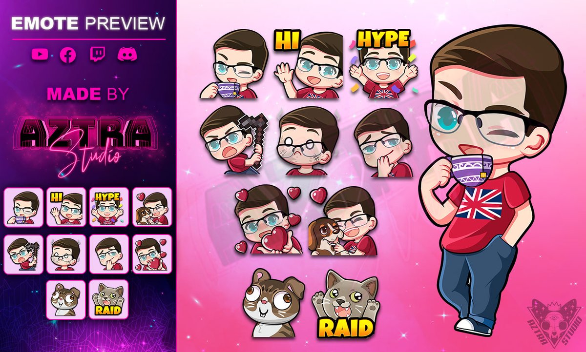 GUYS! OMG, I LOVE MY NEW EMOTES! <a href="/AztraStudio/">Aztra</a>  <3 cannot thank you enough! <3 LIVE on #Twitch with these tonight!