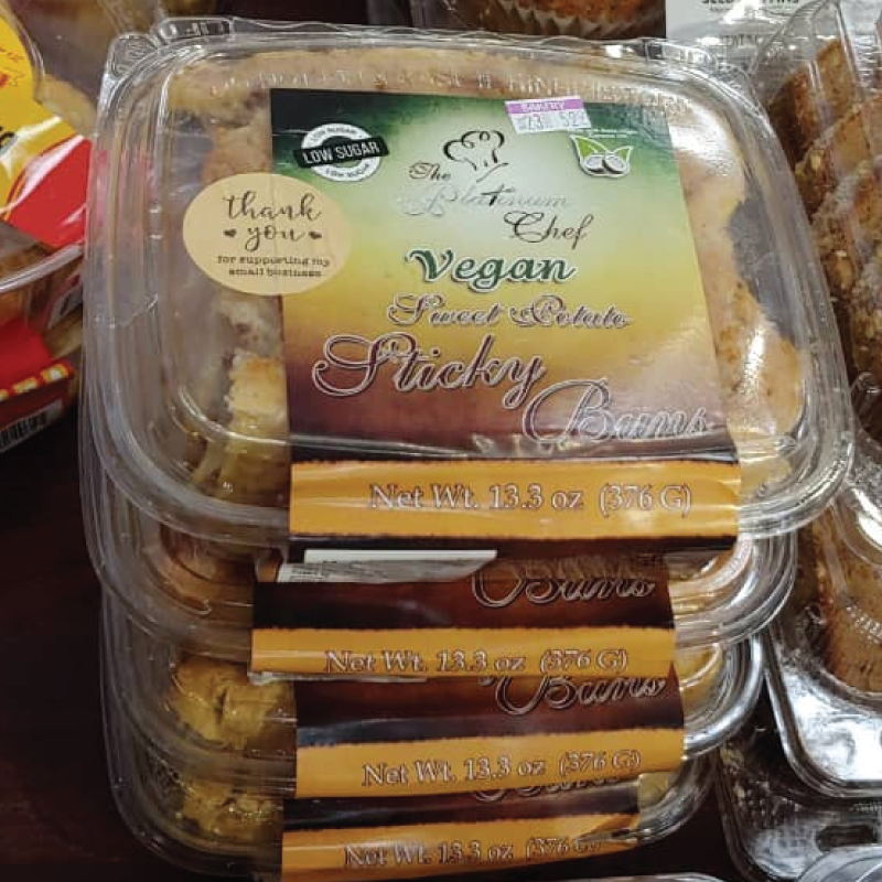 Zerbos's tweet photo. 🍠 Sweet Potato Sticky Buns...Need I say more? 🤤 Well, they're also #vegan and #madeinmichigan by an amazing #blackowned #womanowned  business! We just got in her vegan 🍰 Red Velvet Cake too! I feel like this Sunday is a sweet potato sticky bun kind of day! 😍 The Platinum Chef https://t.co/MguWSCDjgB