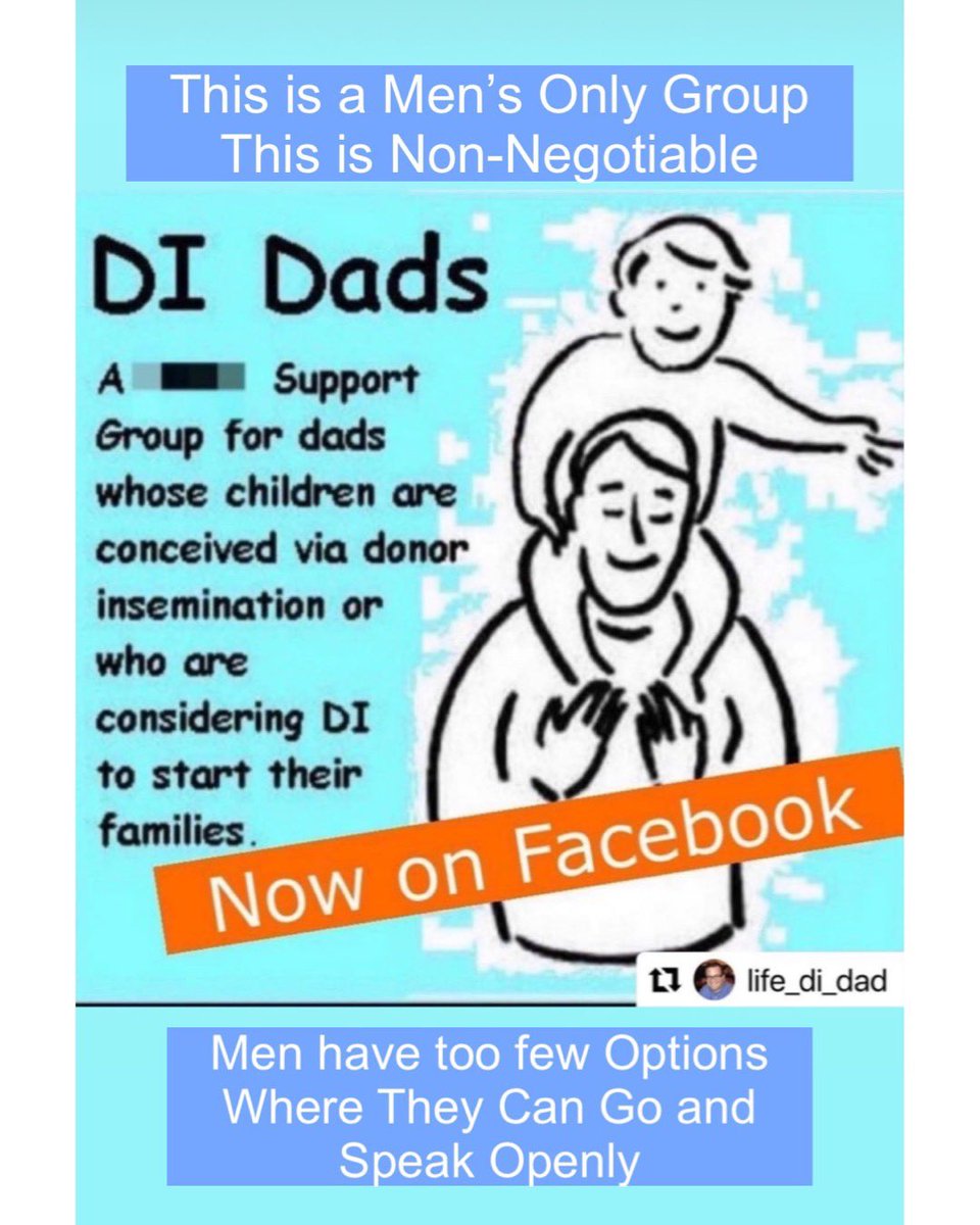 In the world of #malefactorinfertility and #menshealth there few forums when men can speak openly.  The DI Dads group on is one such Men’s Only support group. As the image states this is something we believe is needed to allow men to open up on topics they have not been able to.