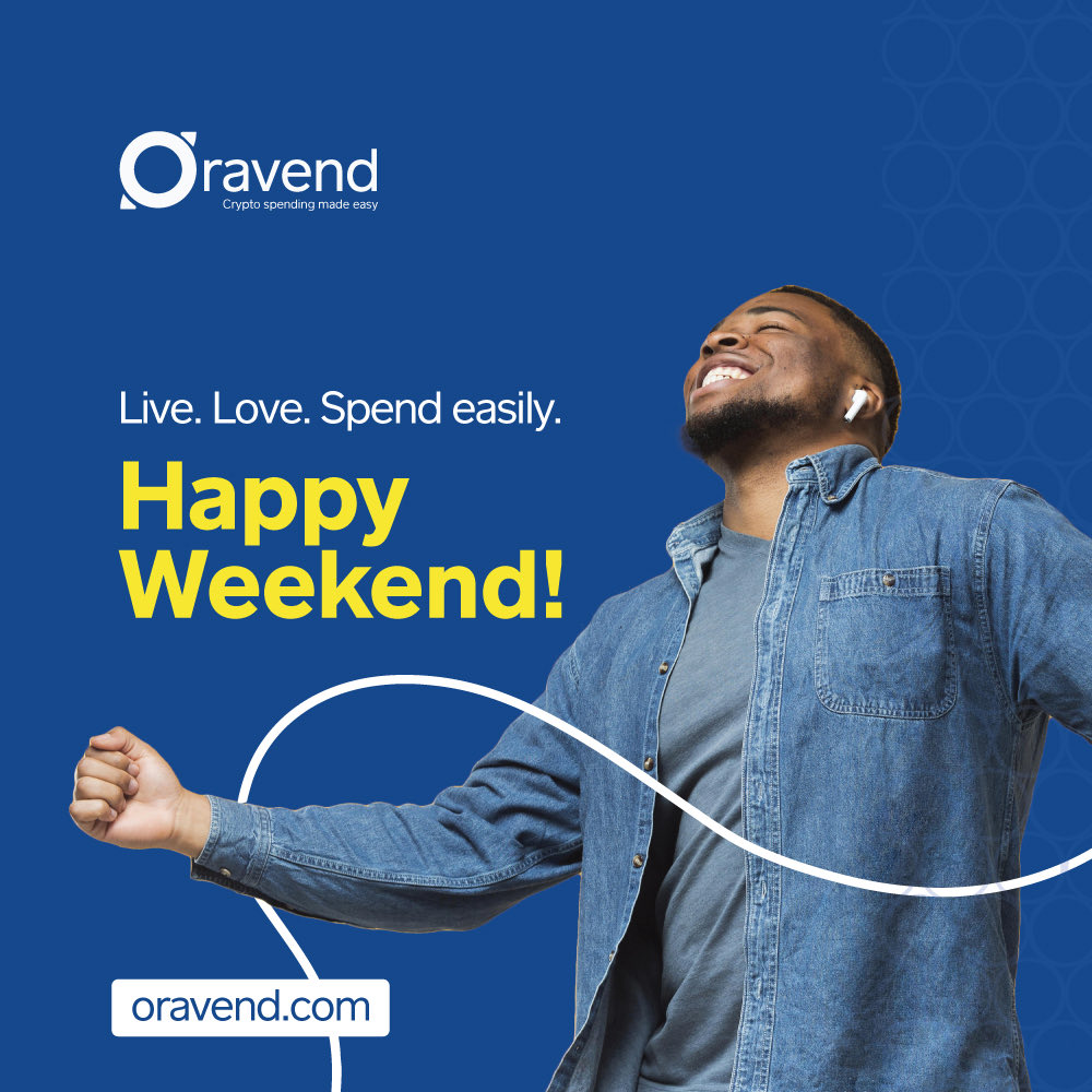 The weekend is finally upon us!!! While living the fun, remember to Spend Easily.
•ORAVEND - Crypto spending made easy•
#oravend #crypto #cryptocurrency