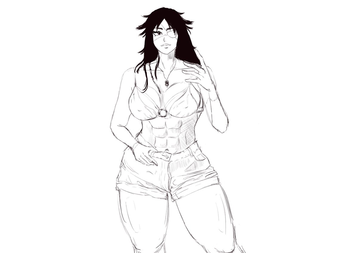 KillerXBee187's tweet photo. Yoruichi with an eye patch sketch i drew :P
#BLEACH #art https://t.co/o4fUAnn8MJ