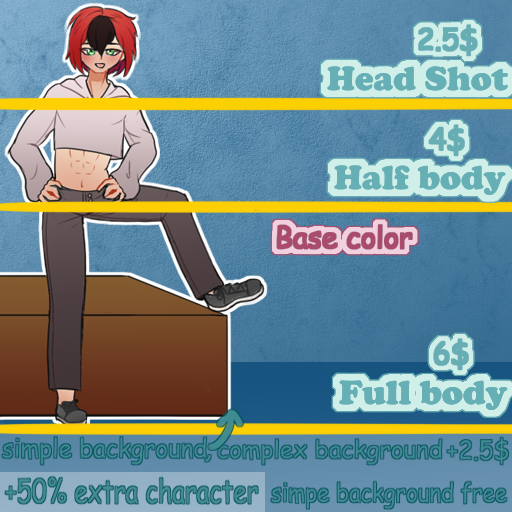 maxeth_04's tweet photo. I already have the new prices of my #comissons . You looking for artis to comissions? contact me for DM.
I can draw:
simple furry, sfw/nsfw(no genitals), adoptables(7 USD x 1 +60% x 2), emotes(6 pack x 7 USD).
i can´t draw:
genitals, loli nsfw, hate draw, rasism and homophobia. https://t.co/AQbUTTdura