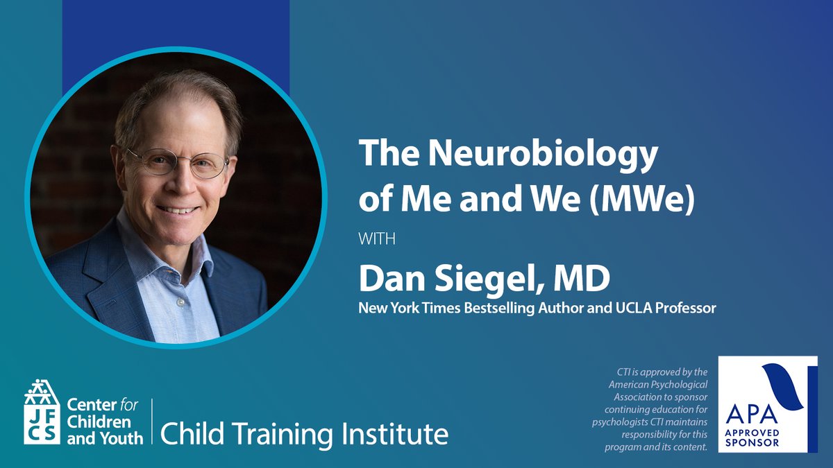 ccy_jfcsorg's tweet photo. How can we integrate for both belonging &amp; thriving relationships after COVID? #mentalhealthprofessionals are invited to join bestselling author @DrDanSiegel for a seminar on the #neuroscience behind cultivating personal &amp; #interpersonalhealth. 4 CE credits https://t.co/XFu15Pr6X4 https://t.co/YDSwVzuNQm