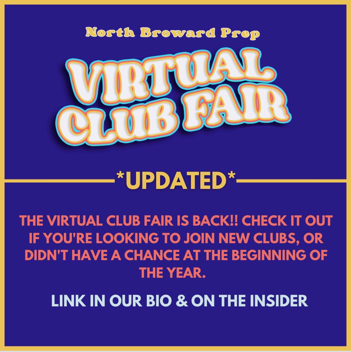 nbstugov's tweet image. Updated Club Fair slides! Check it out if you’re looking to join new clubs, or didn’t have a chance to in the beginning of the year! 🦅🦅🦅docs.google.com/presentation/d…