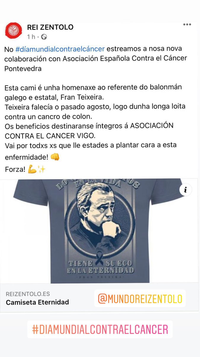 RUBODF's tweet photo. En colaboración con @Reizentolo y con @ContraCancerPON os traigo esta camiseta, con la imagen de un grande como Fran Teixeira. Con esta camiseta queremos ayudar en la medida de lo posible a todos los que lo padecen con una donación de lo recaudado. @depo_es @Vigo__e @fgabalonman https://t.co/0QfRimV2qG