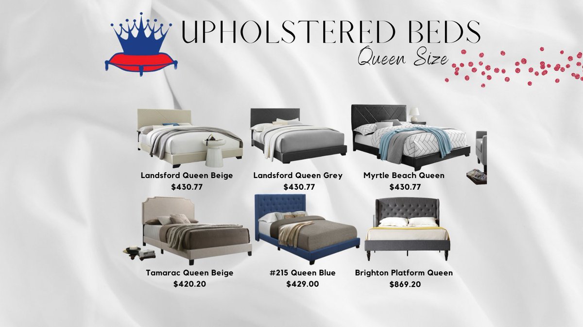 Queen Size Upholstered Beds at Imperial Mattress
#QueenSizeBed #UpholsteredBed #FabricBed #TuftedBed #PlatformBed #ImperialMattress #NassauBahamas #ValentineGiftIdeas #ValentineShopping  #BedroomFurniture #BeigeBed #GreyBed #BlueBed #CharcoalBed