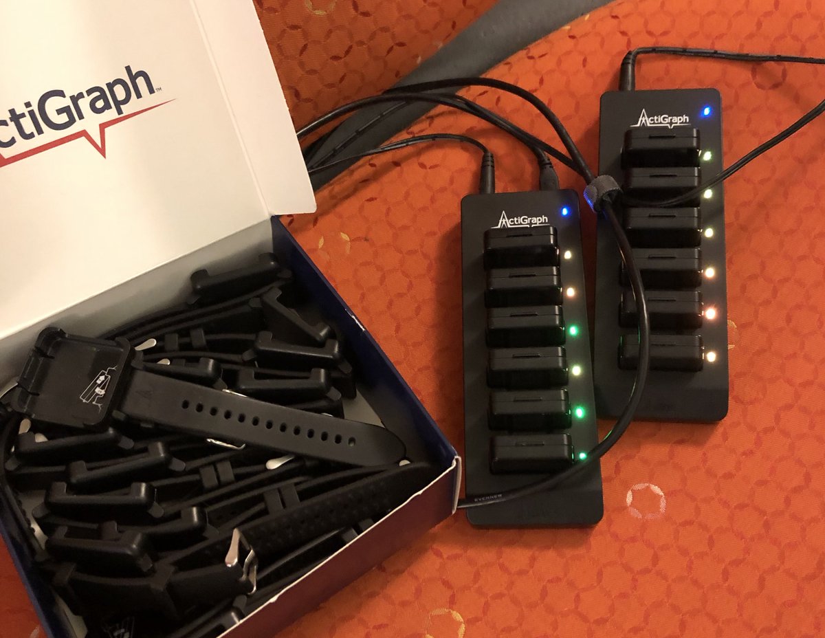 Actigraphs are charging as we gear up to start our mindfulness training research collaboration with Colorado State’s <a href="/HealthHumanSci/">CSU Health Human Sci</a> 
Honored to add to the research base as we continue to explore how to help Wildcats thrive. #D128DARING