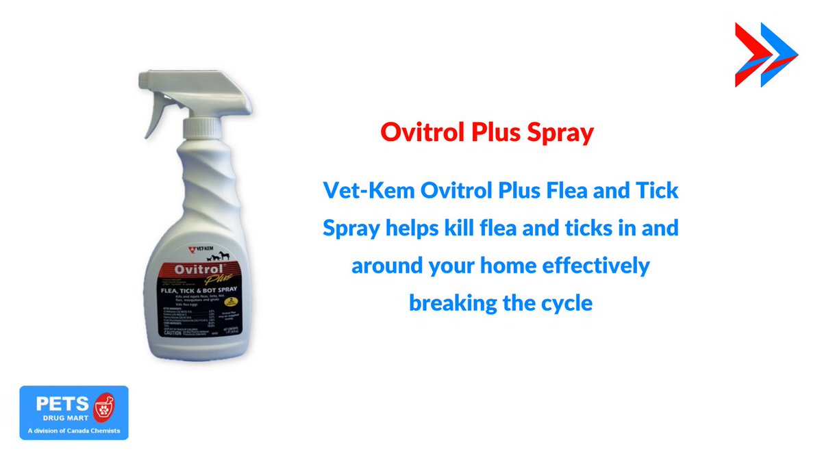 Ovitrol Plus Spray helps kill fleas and ticks by breaking down its cycle and preventing growth at the pre-adult stage.

Click here to shop this product: bit.ly/3GvtC1j 
 
#PetsDrugMart #PDM