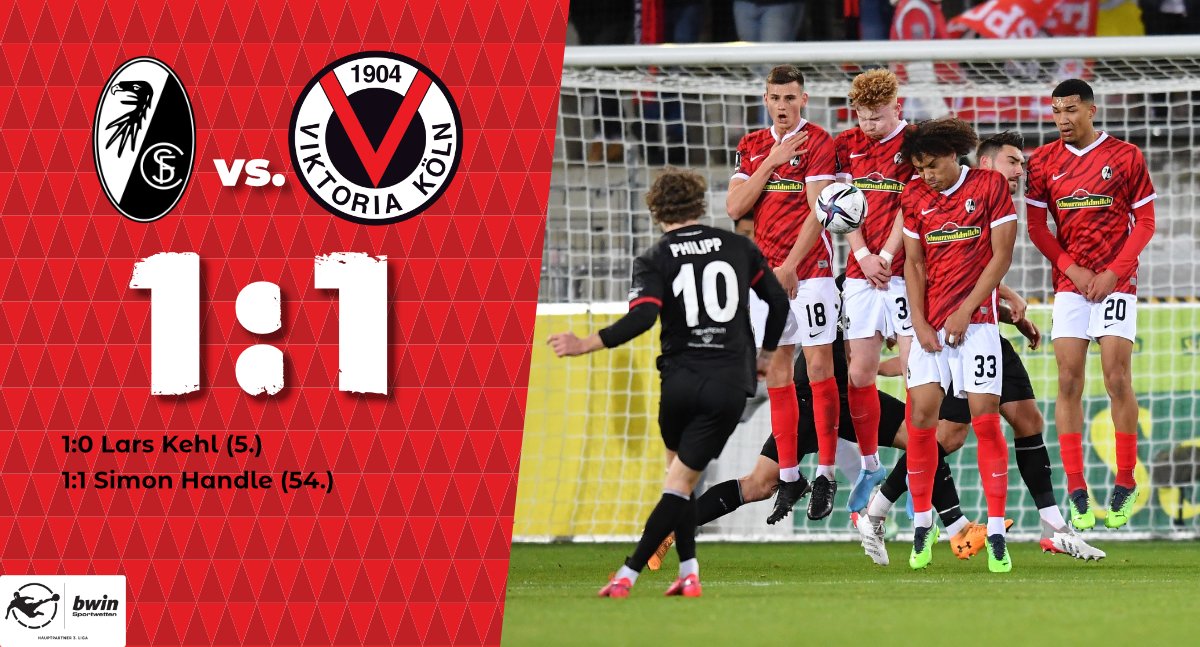 viktoria1904's tweet image. 1:1! Mit einer tollen Leistungssteigerung in der zweiten Hälfte holt die #Viktoria einen Auswärtspunkt beim @scfreiburg II! #SCFVIK #3Liga #Auswärtspunkt