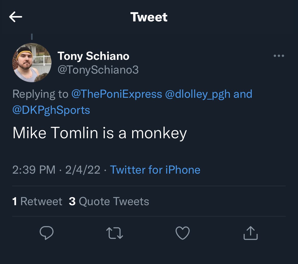 Don’t worry @TonySchiano3 even though you deleted the tweet, screenshots live forever.

This is the type of stuff that needs called out.