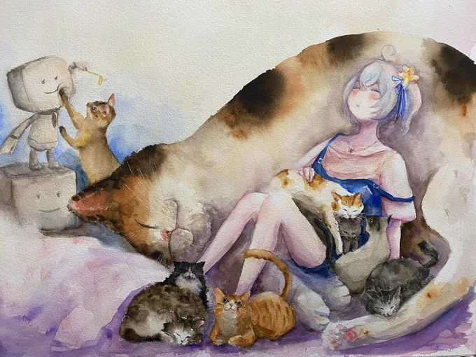 ねこまみれシロちゃん
#SiroArt 