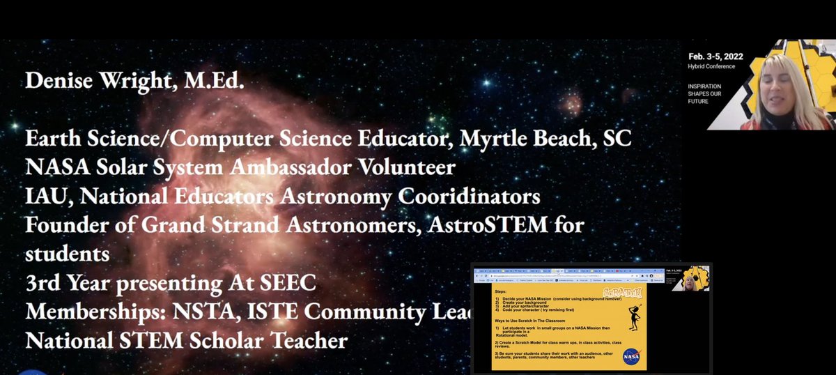 Honored to present at K12 #SEEC today so much fun discussing Learning about NASA Missions with #Scratch  <a href="/CodingMasterApp/">Scratch Coding</a> #astronomy #STEM #computerscience #space <a href="/SpaceCenterHou/">Space Center Houston</a>