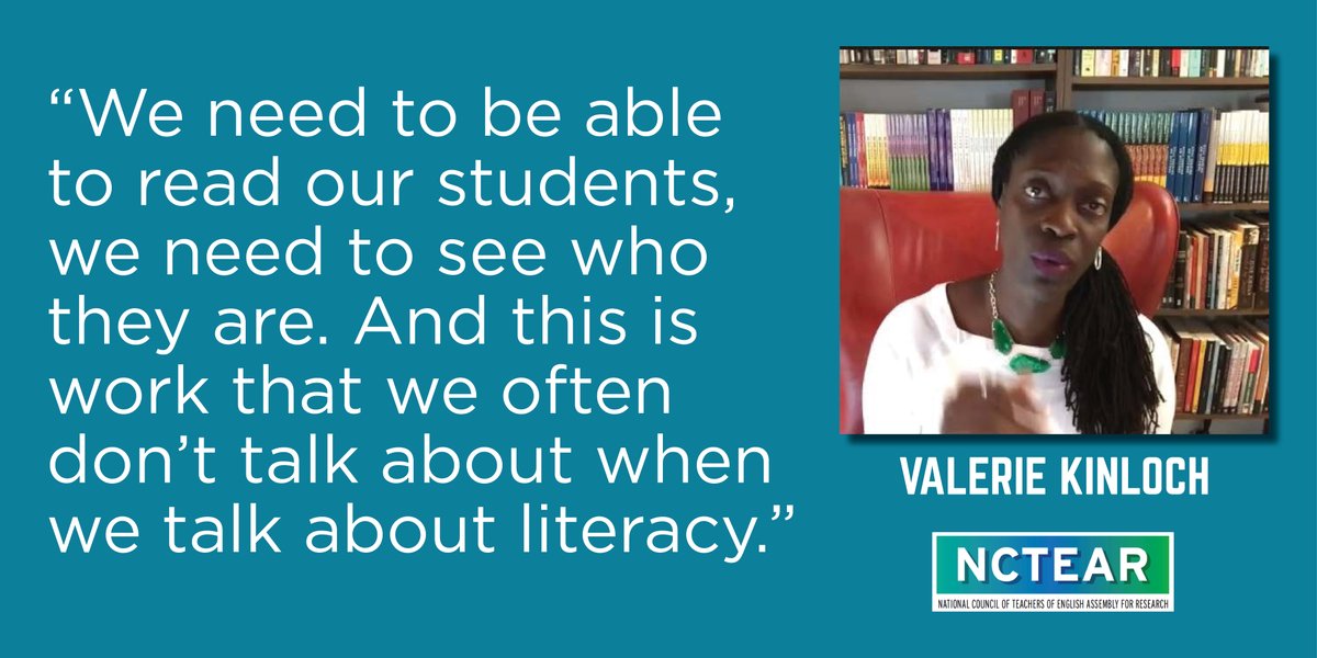 Thank you to NCTE President Valerie Kinloch for serving as the opening keynote at the @NCTEAROrg 2022 Virtual Conference, 'Reimagining Literacy Research for Social Change!' We look forward to seeing the additional keynotes and speakers over the weekend! #NCTE #NCTEAR22 #NCTEAR