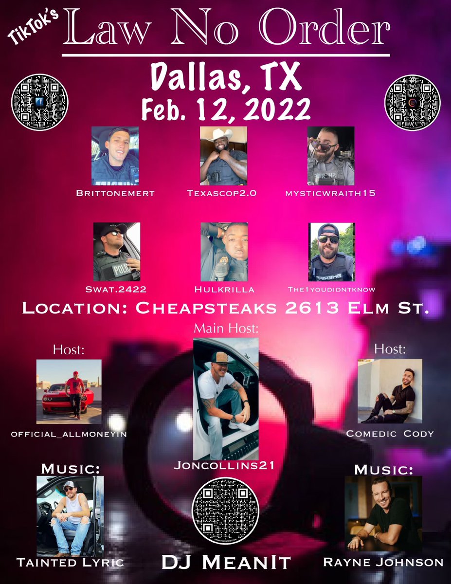 DALLAS! See y’all next weekend. I’ll be playing at the #LawNoOrder event hosted by #JonCollins. Can’t wait!