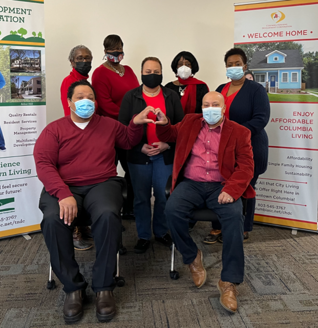 CityofColumbia's tweet photo. Staff from TN Development Corporation wearing many beautiful shades of red to support #GoRedColumbia! ❣️
#NationalWearRedDay #GoRedforWomen #HeartHealth #WeAreColumbia https://t.co/ozHNd43uTJ