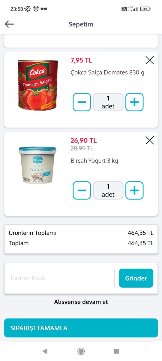 <a href="/uyanhadi_/">x</a> Bugün asgari ücret ilk 6 ay 4253 ₺ ve sepet 464 ₺ tutmuştu. Yani yine yaklaşık 9'da 1'i ediyor. Tabi bu hesap sadece görseldeki ürünler ile sınırlı. Kağıt üstüne iş bu olay ile değişen tek şey rakamların büyüklüğü gibi görünüyor. Tabi ki durum sadece bu sepetten ibaret değil.