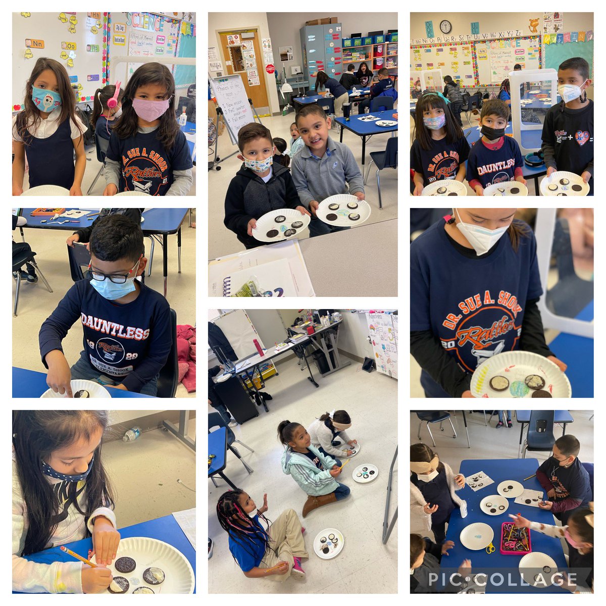 This is how the students learn in the Dual language Academy. We had so much fun today with Oreos learning about the phases of the moon. <a href="/DSShook_ES/">Principal Chavira, Dr. Sue A. Shook Elem.</a> @CBerumen_CI @KBeltran_MCE