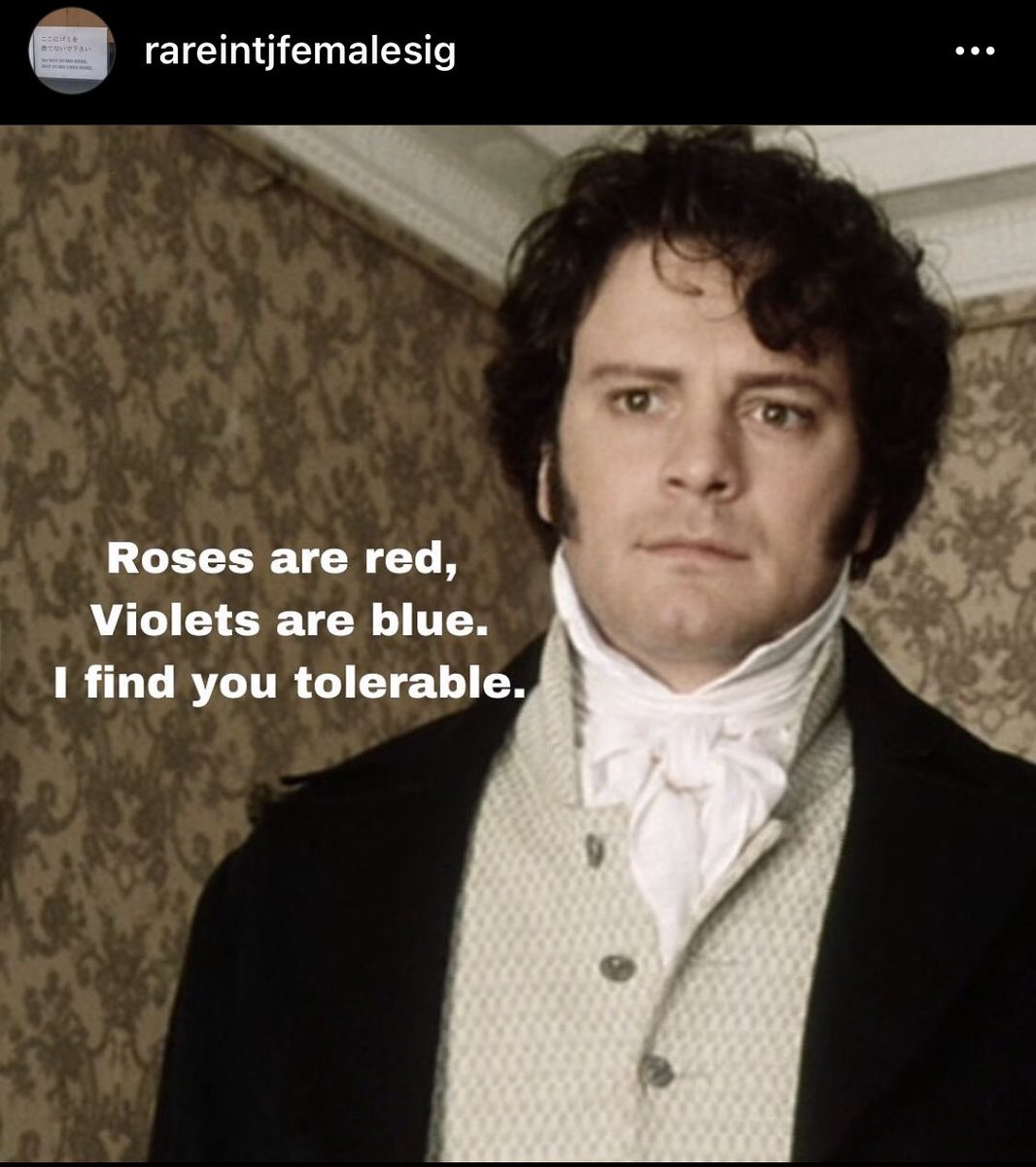 Feb 14th: “Firth” Day.  Oh, I do declare, Mr Darcy you are making me blush! #mbti #mbtitypes #intjwoman #intjfemale #intj #intjmemes #unicorn #introvert #introvertmemes #intjquotes #rintjf #introvertproblems #romance #love #awkwardlove #pride #prejudice #valentines #swoon