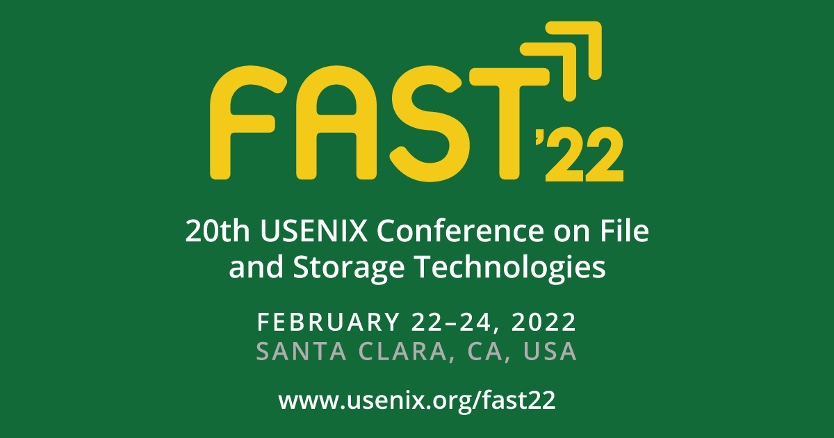 usenix's tweet image. Read an important message from USENIX regarding safety measures at the upcoming 20th USENIX Conference on File and Storage Technologies (FAST &apos;22): bit.ly/fast22safety #fast22 #systemsresearch #storage