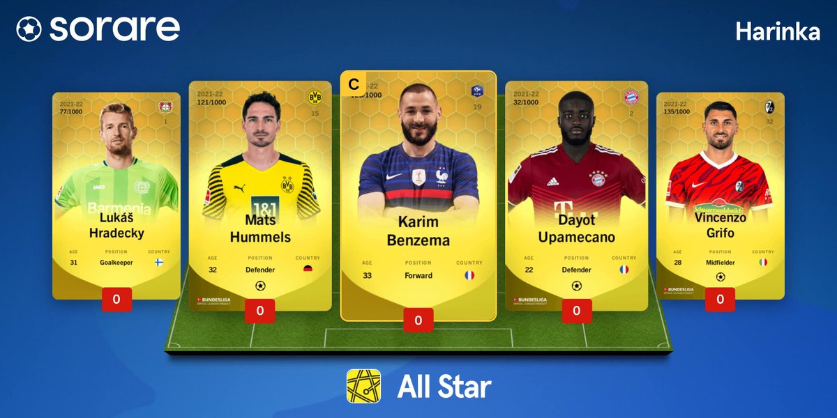 🏆GIVEAWAY🏆
Je pensais cette équipe morte mais Hummels et Benzema devraient être titulaires ! J'ai donc décidé de vous faire vibrer avec moi en vous offrant la reward de cette équipe (si reward).

Pour participer :
- RT + Follow <a href="/Harinka9/">Harinka</a> 
- Tag 1 ami en commentaire

TAS 08/02🤞