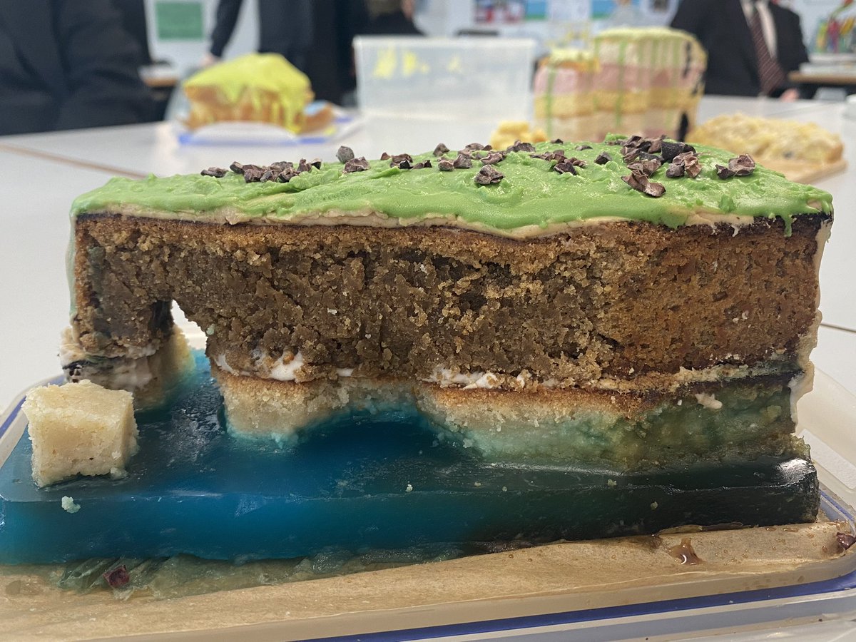 SarahGeography's tweet image. Edible coastal landforms created by year 10 today! @KinetonHighSch