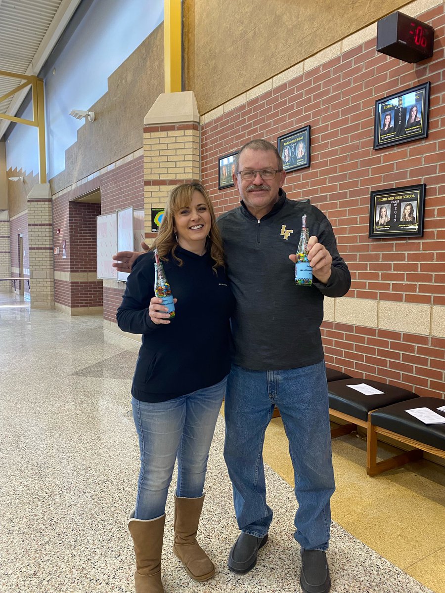 Robin Miller and Coach Tank were voted as the Most Inspiring Teachers of the Year