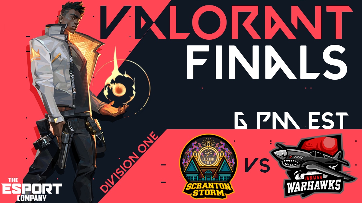IndianaWarhawk's tweet photo. 🚨FINALS BOUND🚨

Come watch our #Valorant D1 team as they take on Scranton Storm in the finals TONIGHT.🏆

⏰ 6:00 PM EST
📺 https://t.co/47zKV5rP2e

#Warhawks #TECLeagues #Finals https://t.co/pbiY1KtBmk