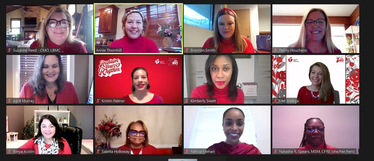 AHATennessee's tweet photo. How good does Middle Tennessee's leadership look rockin' their RED?! Thank you to the Nashville Board of Directors, Rutherford Board of Directors, Pulse Board and Go Red ELT for everything you do for the health of our community! #NashGoRed #RuthGoRed #wearredday ♥️ ♥️ https://t.co/JhhqnCkJnl
