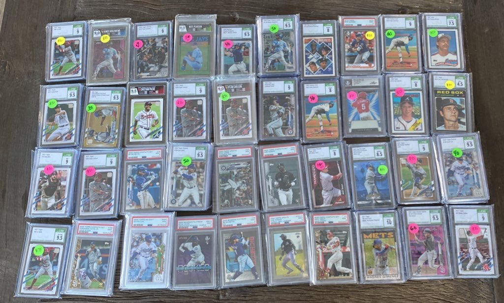 #NBA #NFL #MLB Slabs 
MIX &amp; MATCH - BUY MORE SAVE $$$

Jordan, Shaq, Zion, LeMelo, Brady, Hurts, CeeDee, trout, Robert +++

Prices inc shipping:
1 slab - $28 
3 slabs - $63 ($21 each)
5 slabs - $95 ($19 each)
6+ deals

If less, will sell for price + $4 shipping. #thehobby