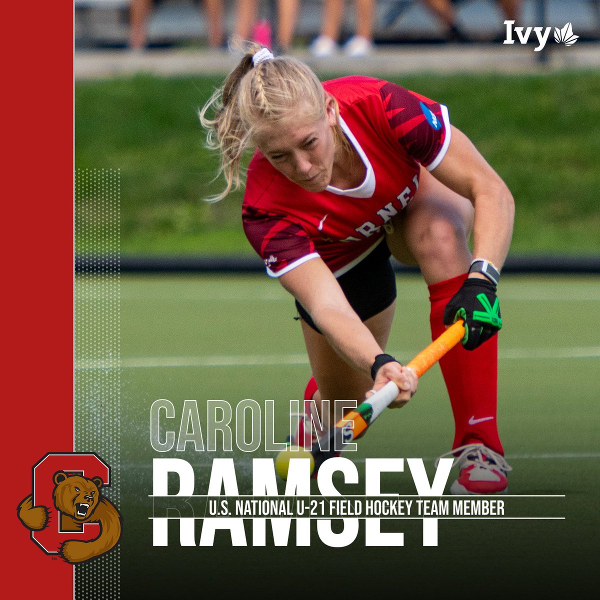 BREAKING: Caroline Ramsey of <a href="/CornellBigRedFH/">Cornell Field Hockey</a> has been named to the U.S. U21 National Team. She finished 4th in the NCAA in scoring (2.35 ppg.) and school records of 18 goals, 40 points in '21. #YellCornell

STORY: bit.ly/3sgDXs6

(📸: Eldon Lindsay/Cornell Athletics)