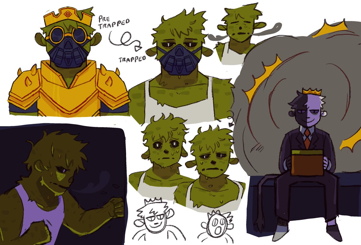 random doodles from awesamdude lore. my favourite grinch <3 